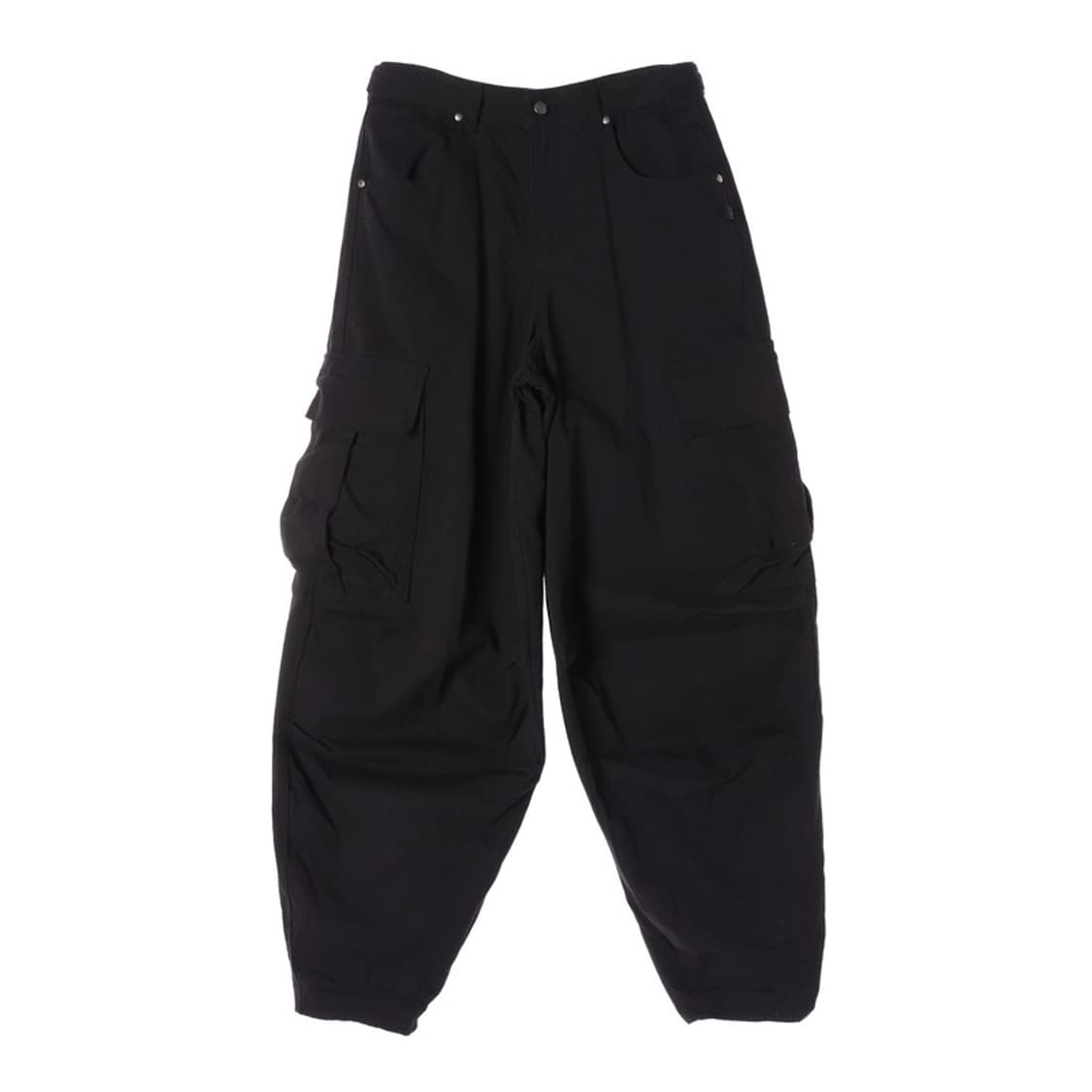 아이돈워너셀 입체 포켓 커브드 와이드 카고 팬츠 블랙 상품이미지1