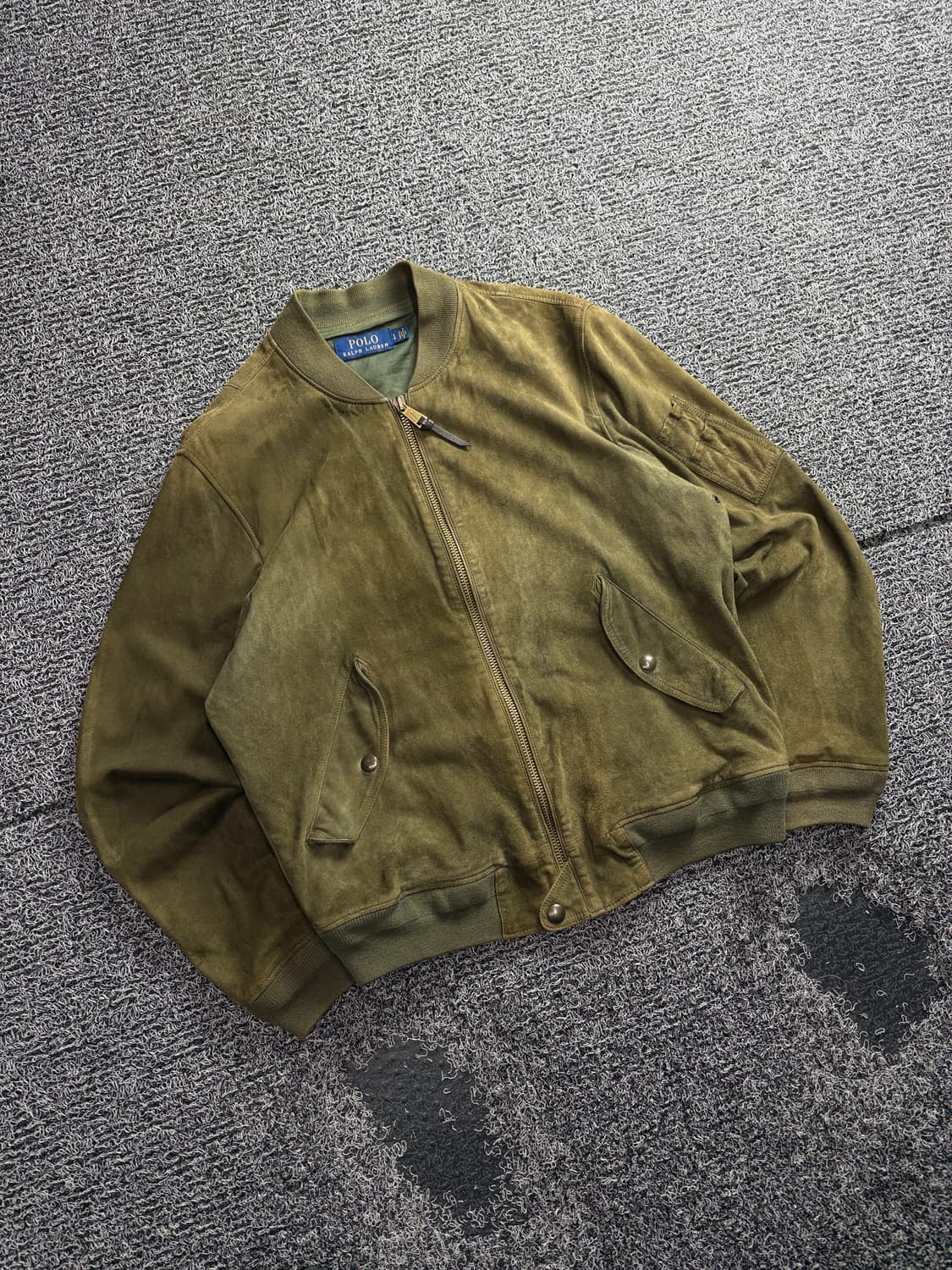 폴로 랄프로렌 신형 스웨이드 가죽 봄버 자켓 3472 상품이미지1