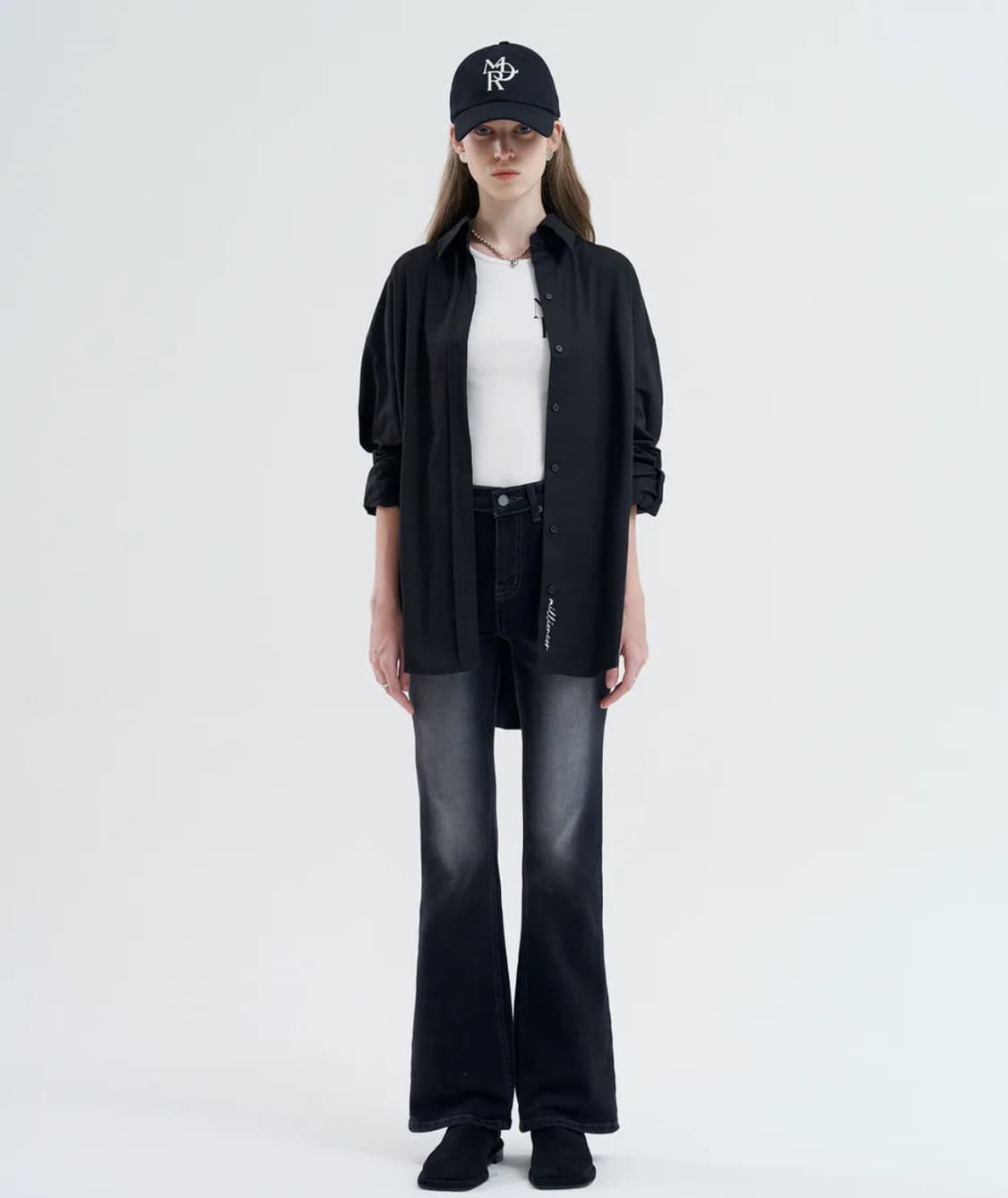 밀리어코르 캣 브러쉬 부츠컷 데님 상품이미지1