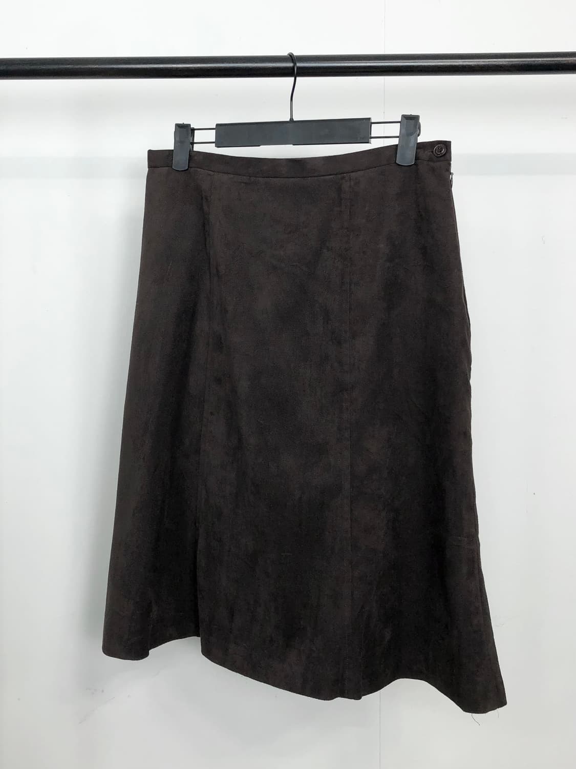 deep brown suede skirt 상품이미지1