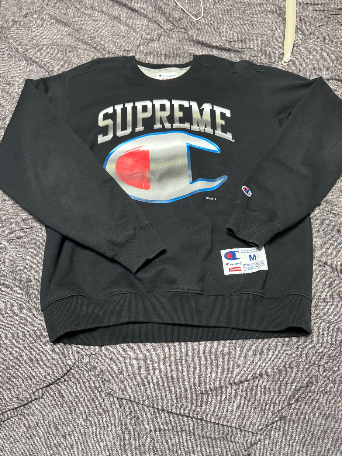 슈프림x챔피온 크롬 맨투맨 M 상품이미지1