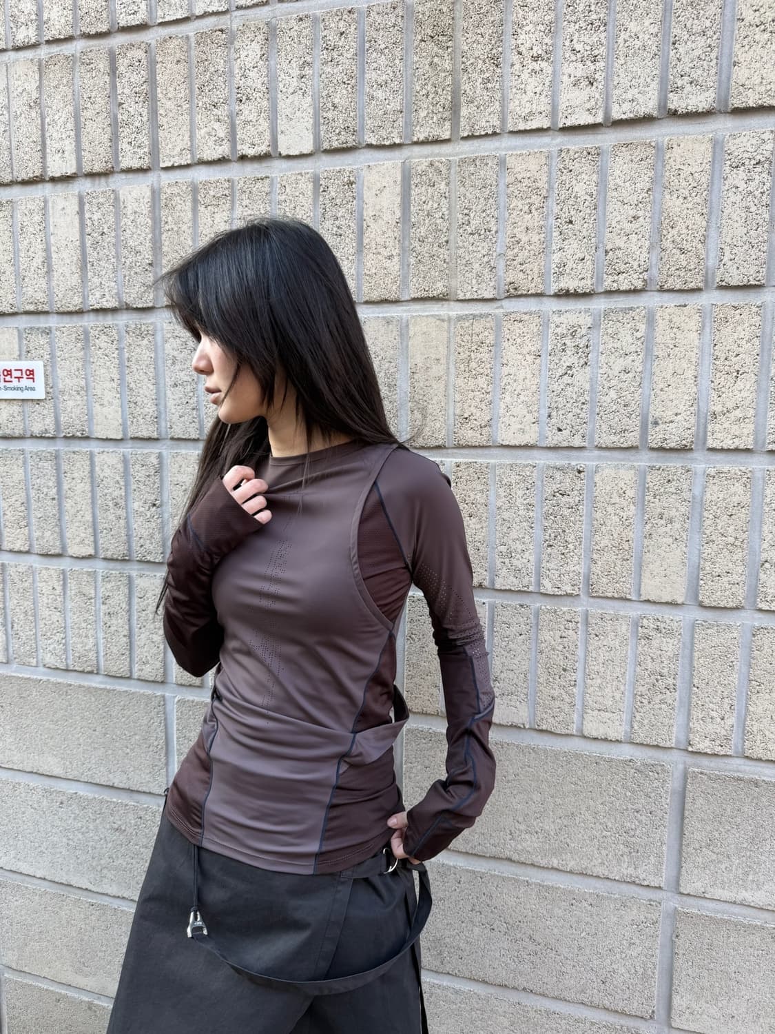 혜인 서 매쉬 디테일 롱 슬리브 상품이미지5