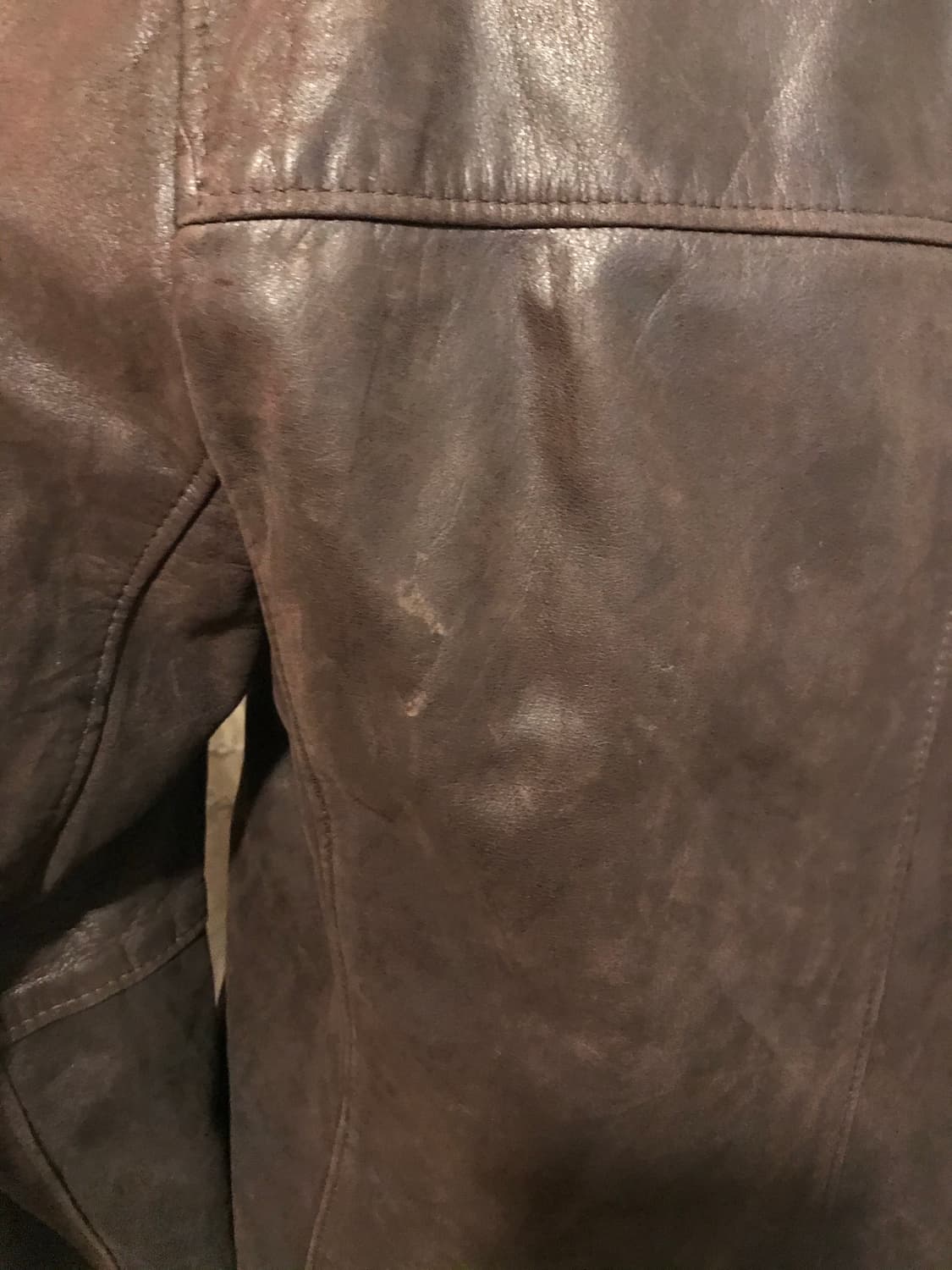 빈티지 루츠 브라운 레더 하프자켓 상품이미지6