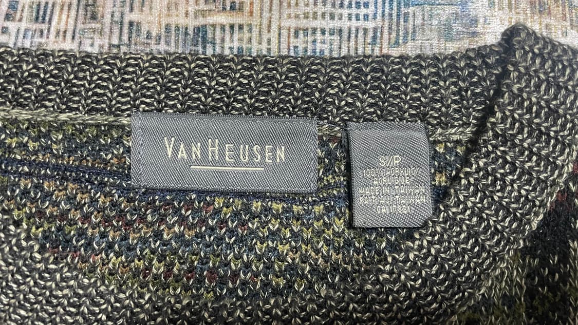 USA 00s 미국 빈티지 반휴센 체크 패턴 니트 스웨터 레트로 Y2K 상품이미지5