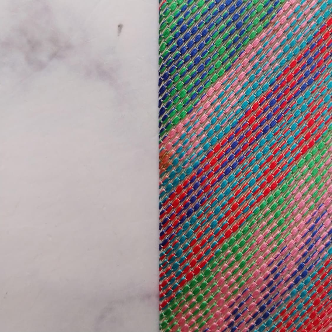 미쏘니 실크 핑크 멀티 스트라이프 넥타이 9.3cm A등급 K2124
 상품이미지8