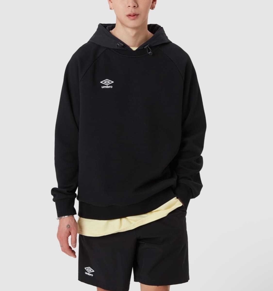 (새상품) 엄브로 하이브리드 레이어드 후드 블랙, 그레이 (2종) 상품이미지6