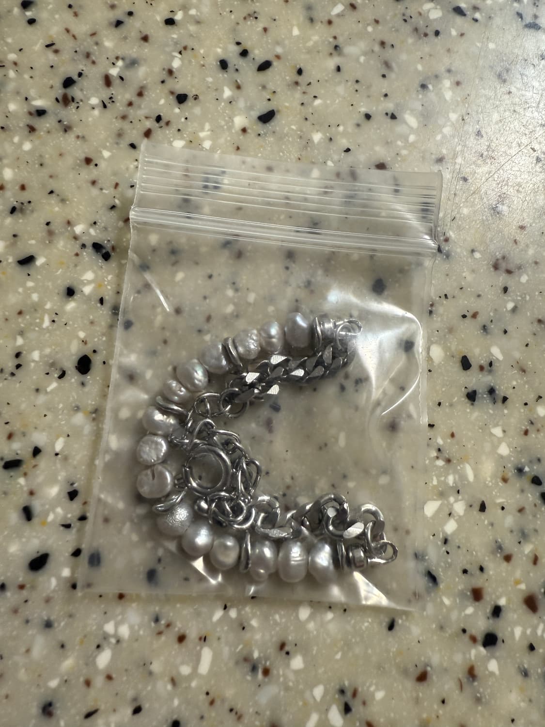 벨리에 체인 펄 브레이슬릿 팔찌 os 상품이미지2