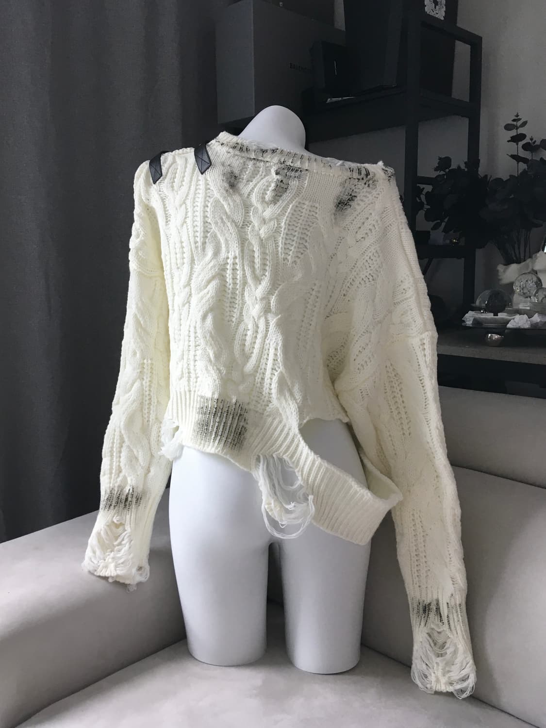 ༒ damaged cut-out knitwear 상품이미지3