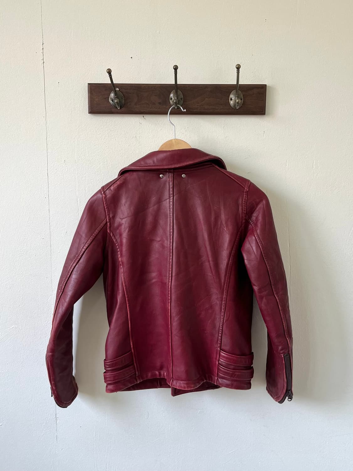 HANA FO GUIFAR 레드 레더자켓 상품이미지3