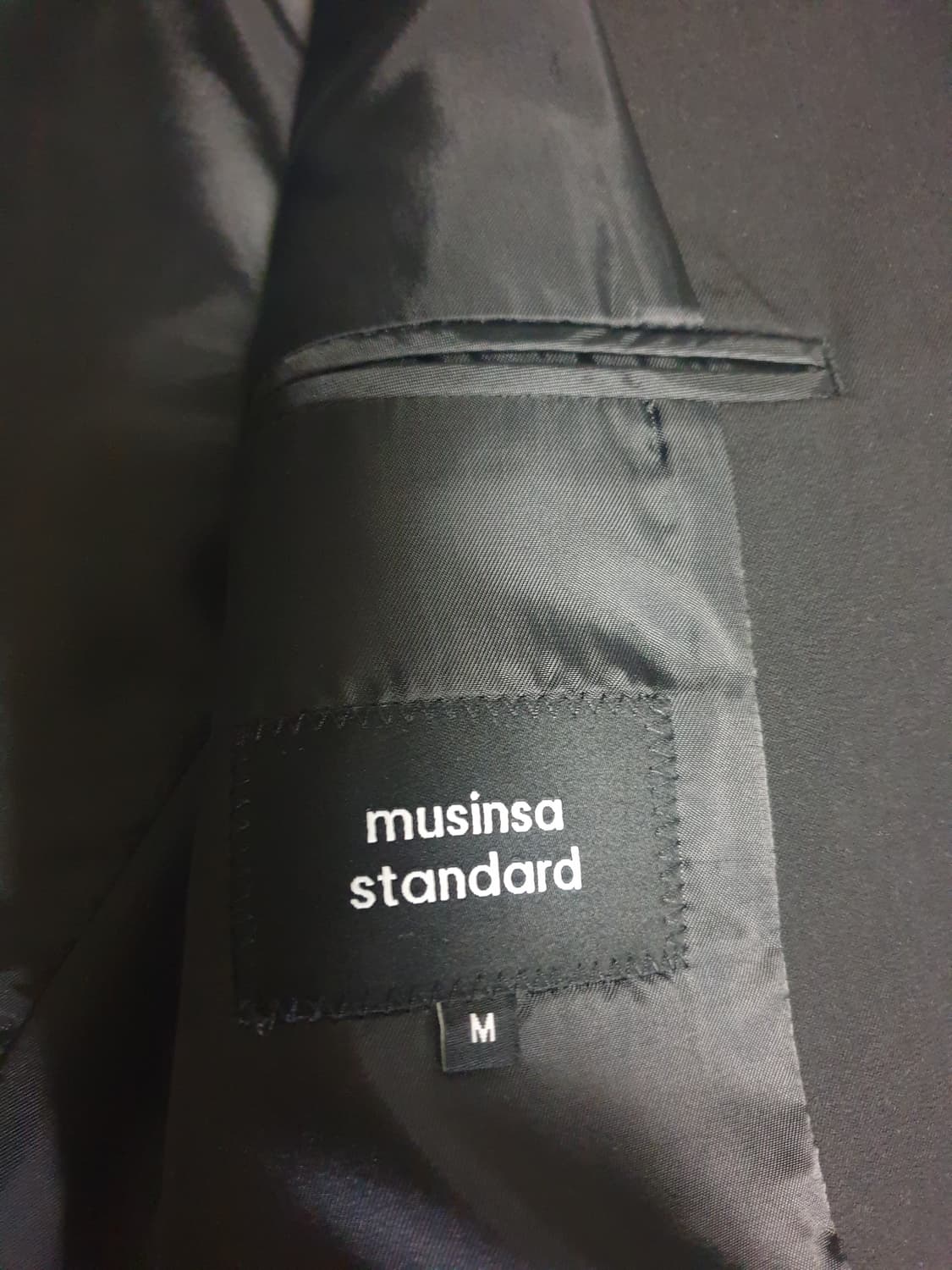 무신사스탠다드 정장 수트 셋업 블랙 (상:M 하:32인치) 상품이미지5