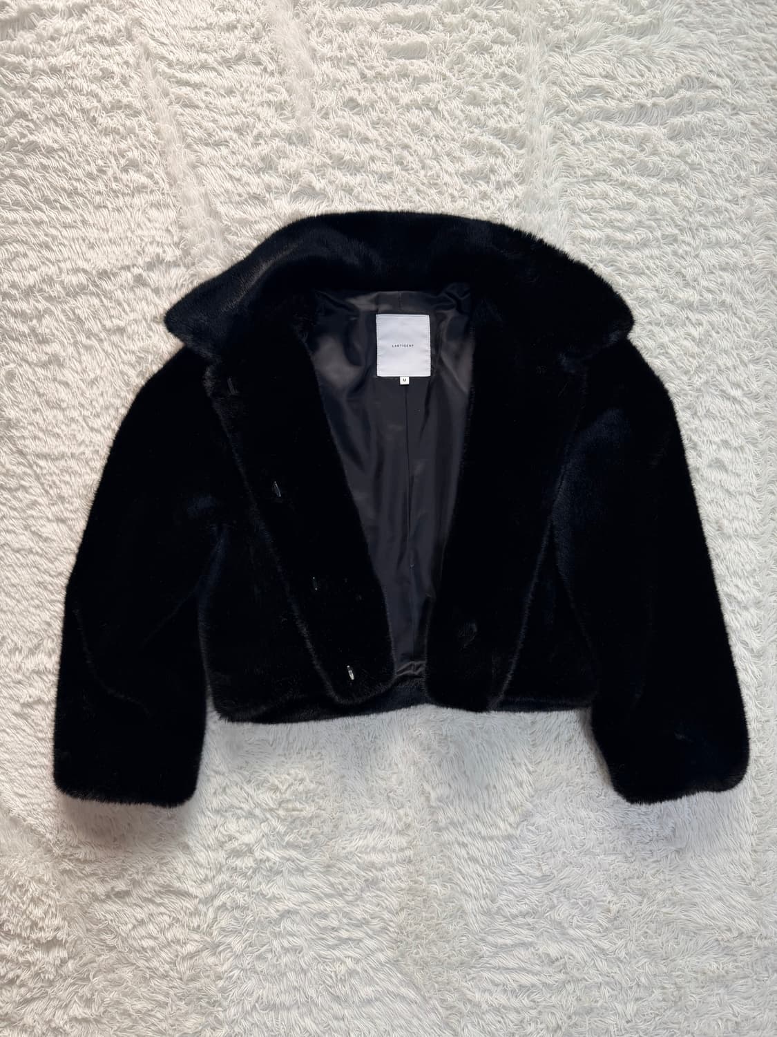 라티젠트 W 숏 퍼 자켓 블랙 M 상품이미지5