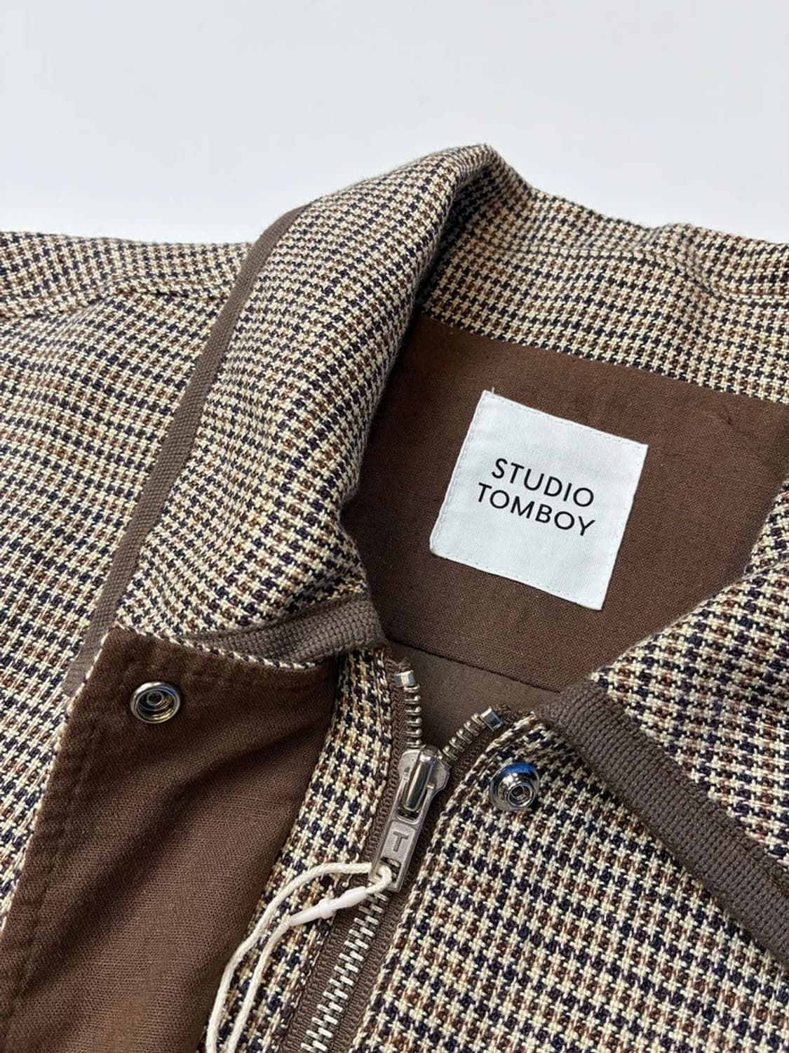 스튜디오톰보이 22ss 아웃 포켓 린넨 체크 점퍼 PN5524    상품이미지3