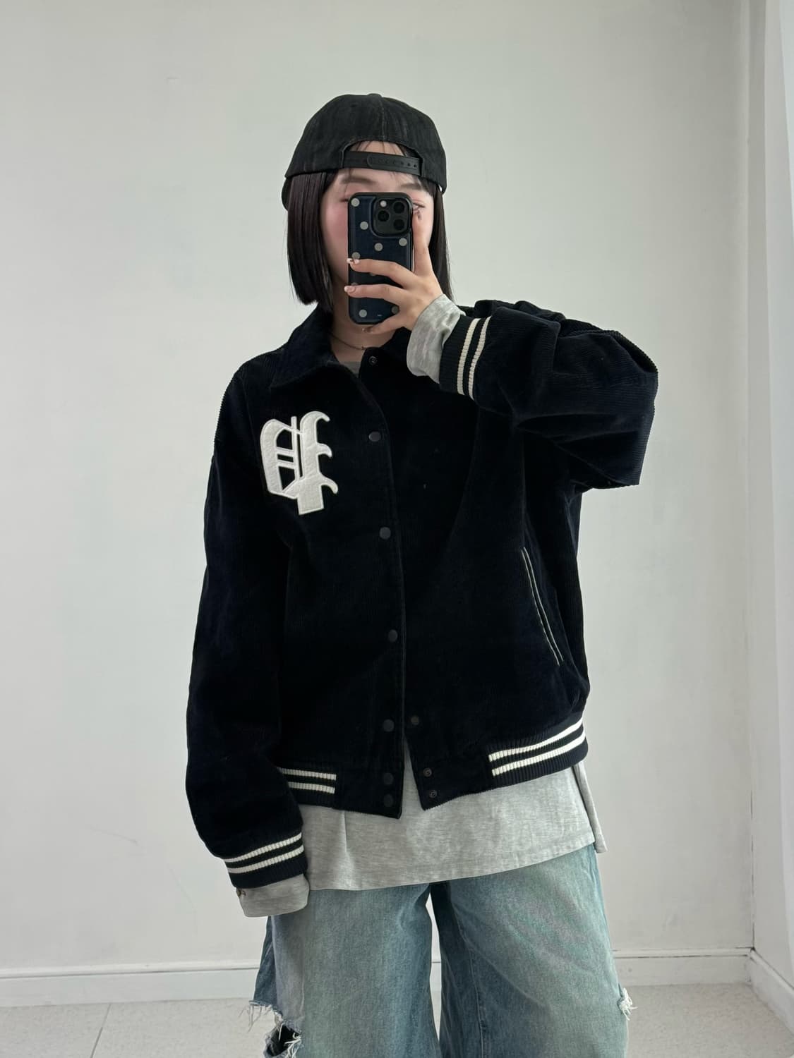 파르티멘토 네이비 코듀로이 자켓 상품이미지1