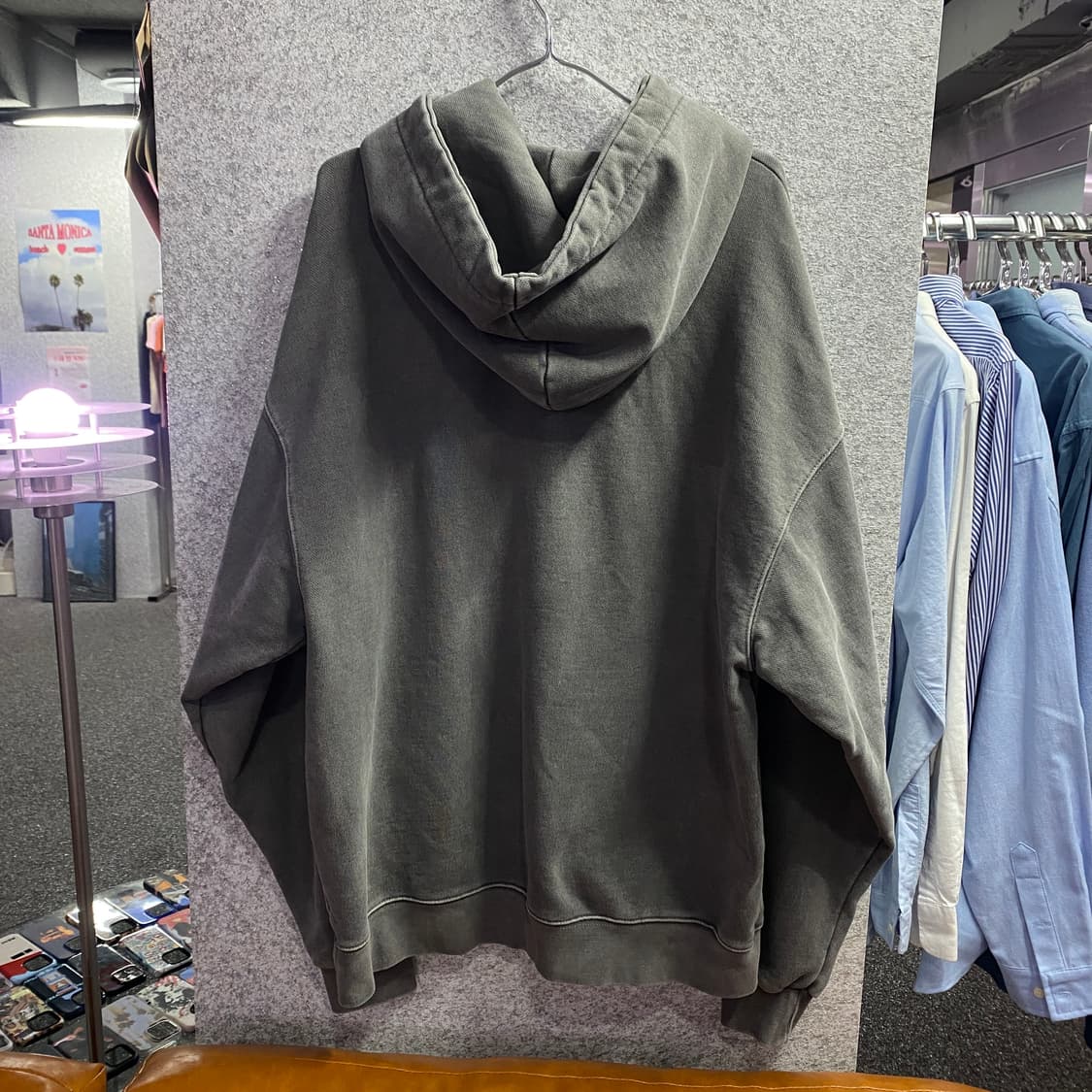 본투윈 플레임 빅로고 피그먼트 후드 티셔츠B3027 상품이미지3