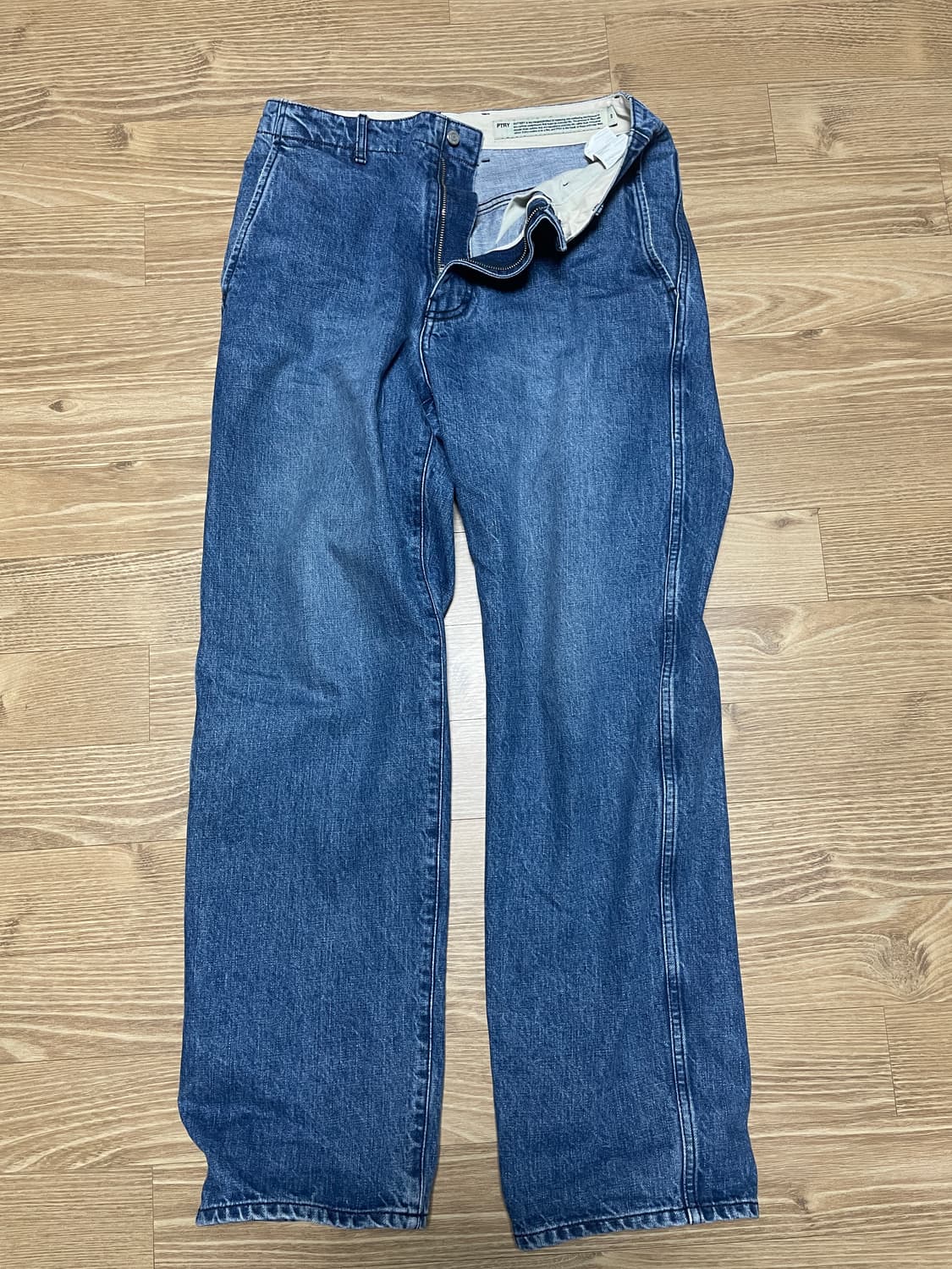 포터리 원워시드 와이드 데님 미드블루 사이즈 2 상품이미지2