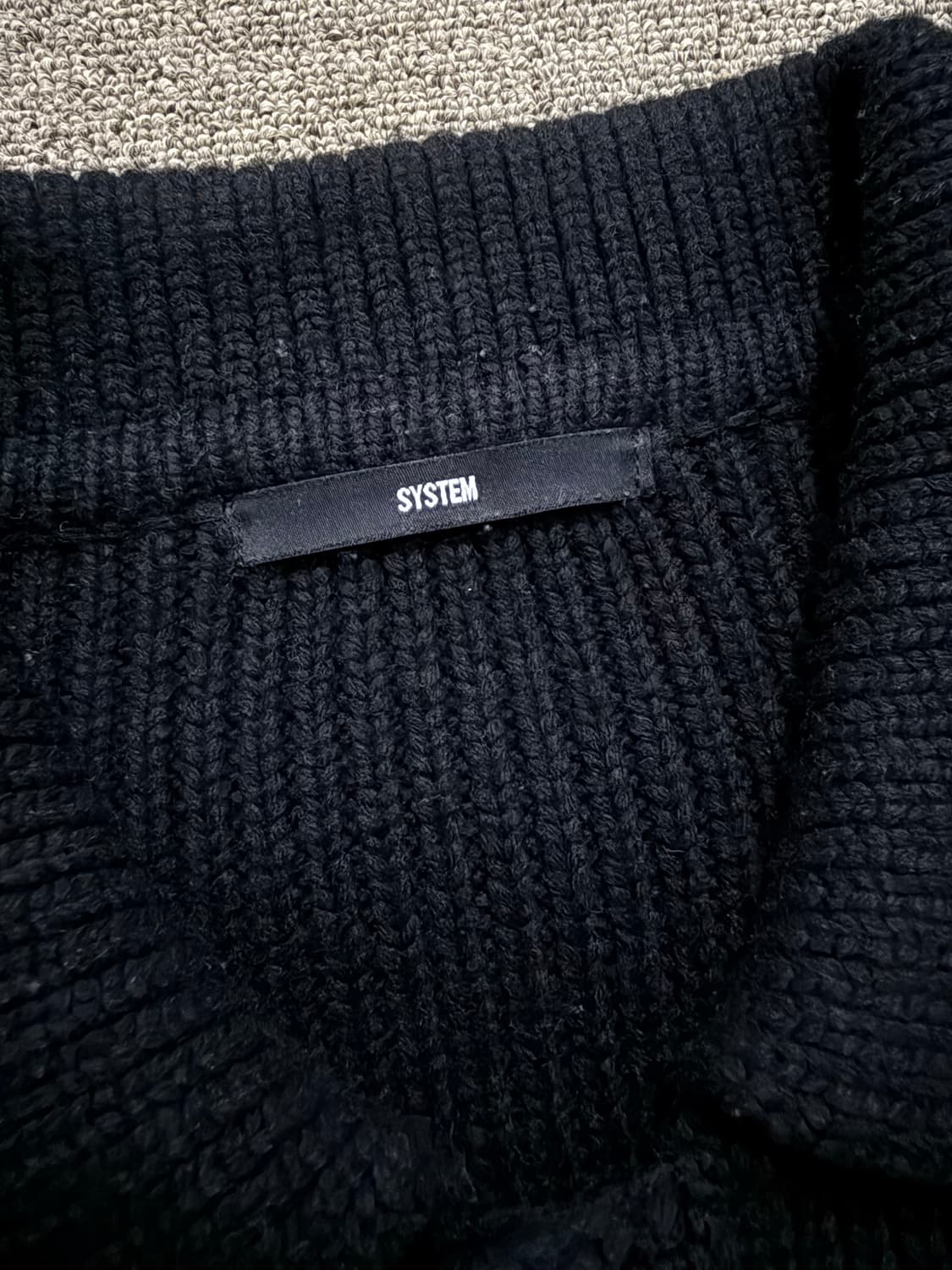System 시스템 울 카라 니트 가디건 상품이미지3