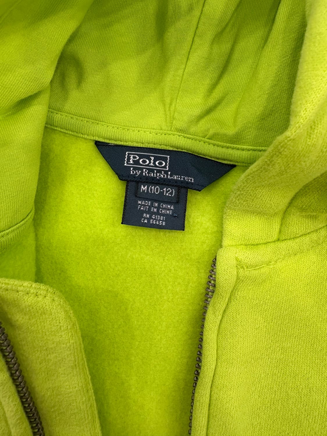 폴로 후드집업 연두 상품이미지3