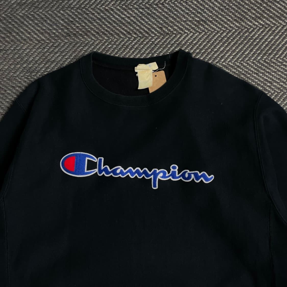 챔피온 리버스위브 빅로고 블랙 스웻 셔츠o 4815 상품이미지5
