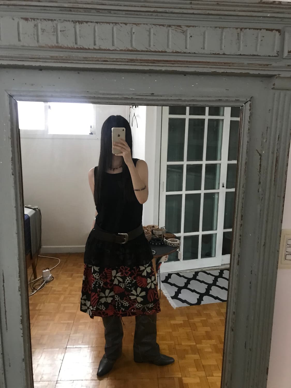 vintage pattern skirt 상품이미지4