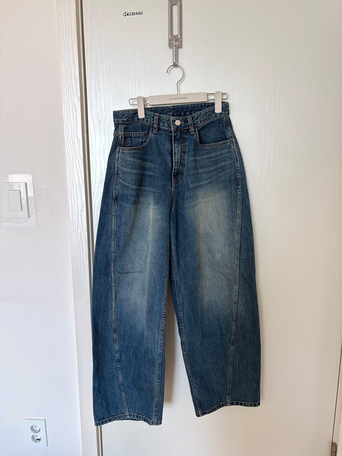 Wide Tapered Jeans Vintage washing S사이즈 상품이미지4