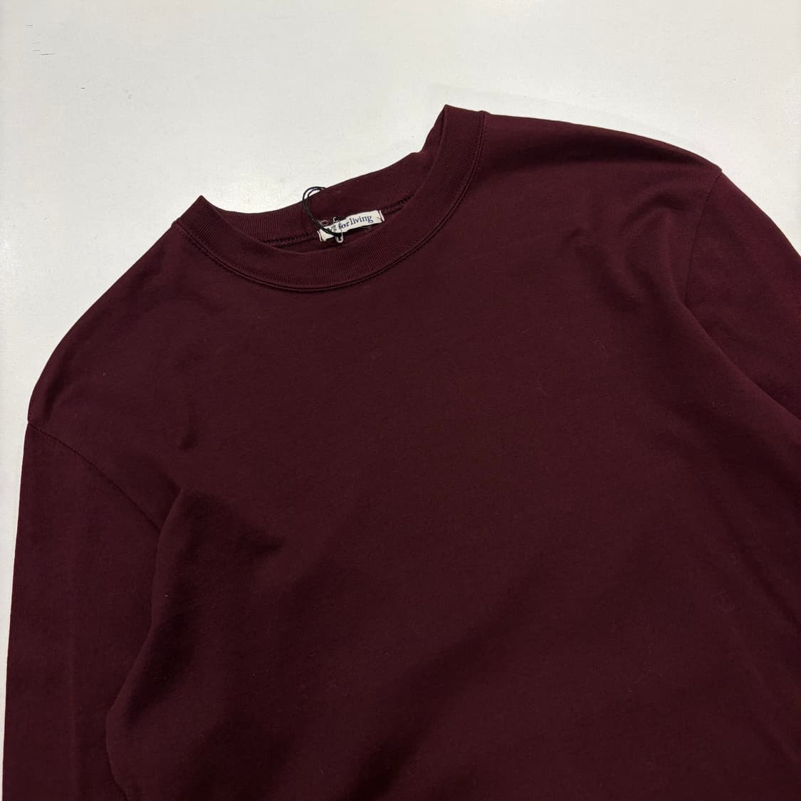 Ys for living 요지야마모토 긴팔티셔츠 버건디 C166 상품이미지3