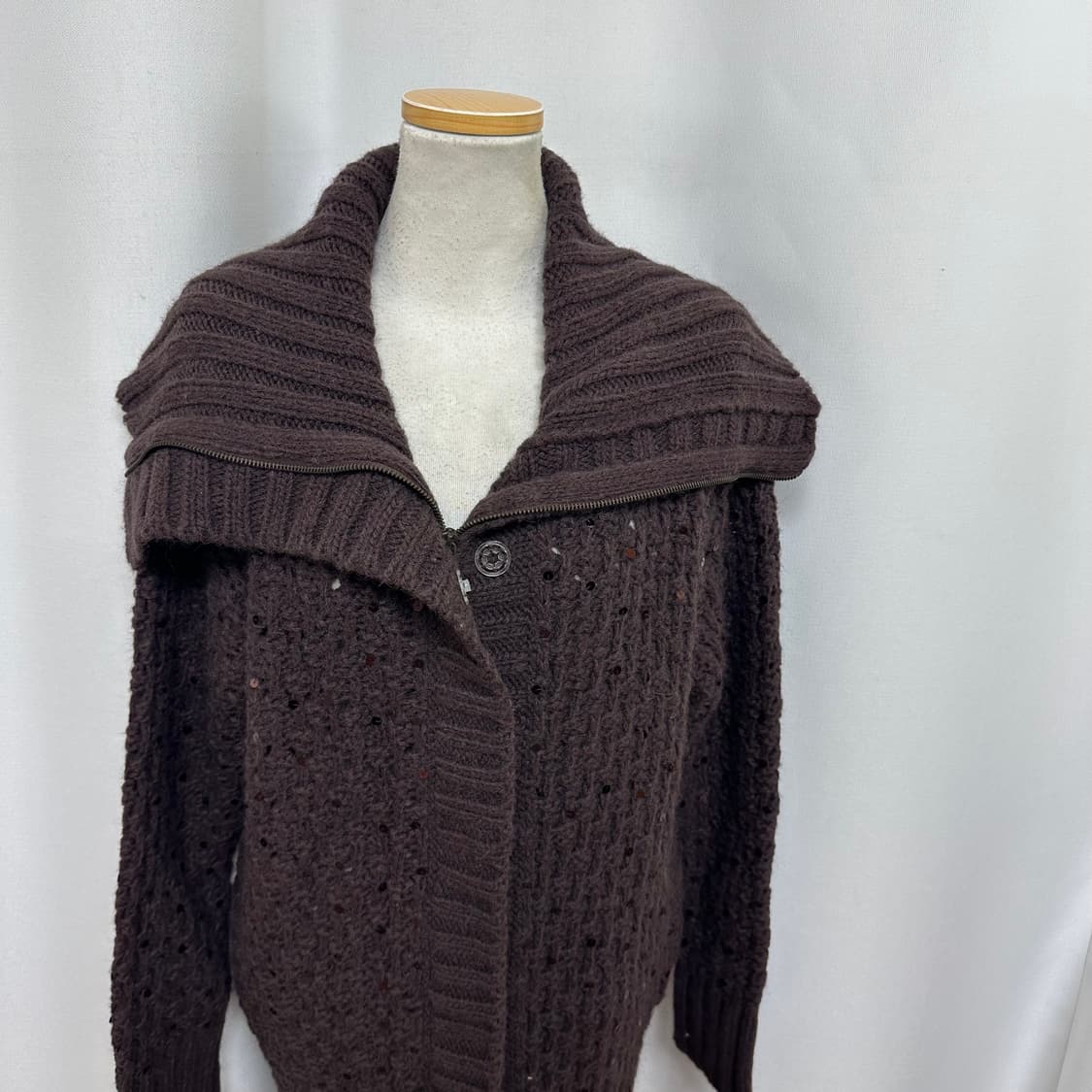   막스앤코 여자 니트 집업  가디건 모/알파카 M 상품이미지9