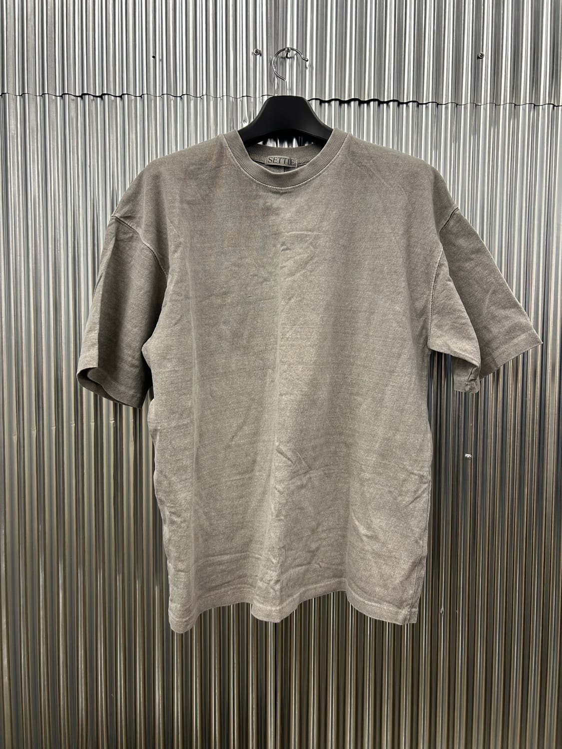 SETTLE 빈티지 워싱 반팔 티셔츠 그레이 상품이미지2