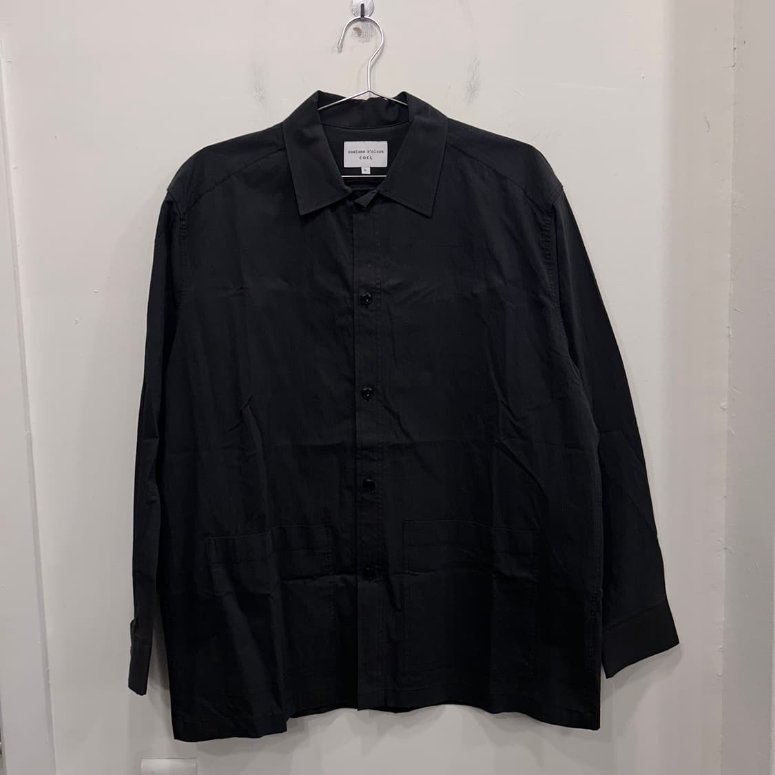 커스텀 어 클락 코튼 오버핏 버튼 셔켓 상품이미지2