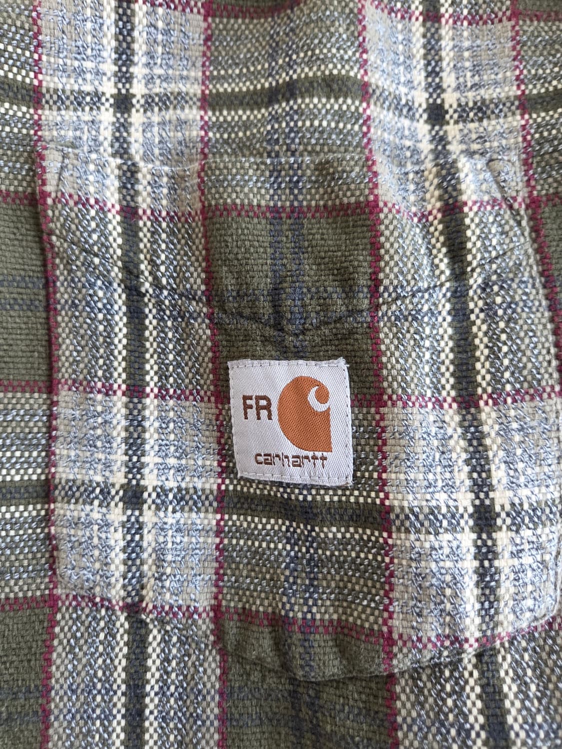 칼하트 체크 워크 남방 L 상품이미지4