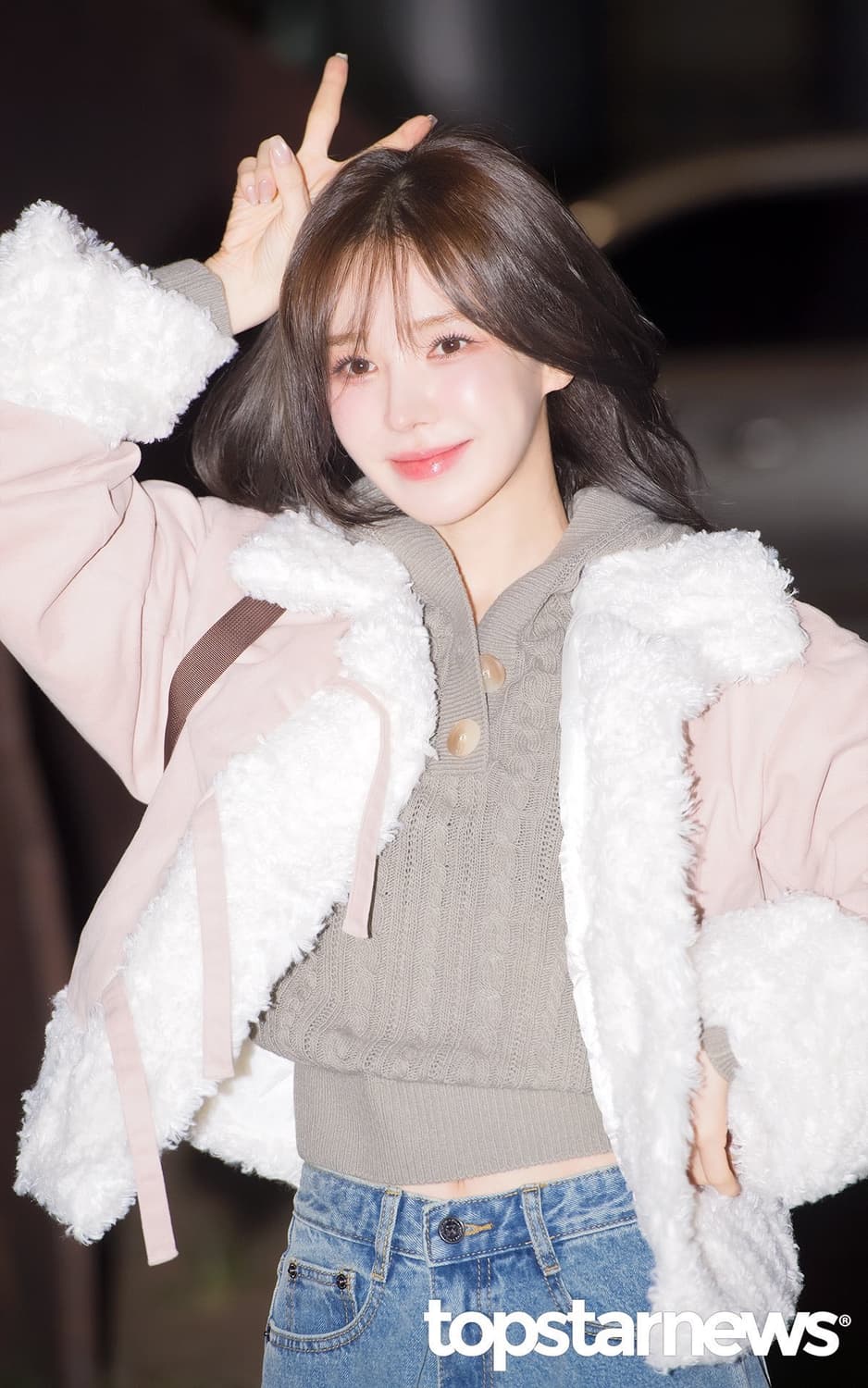 허그유어스킨 웬디 무스탕 시어링 퍼 자켓 애쉬핑크 상품이미지2