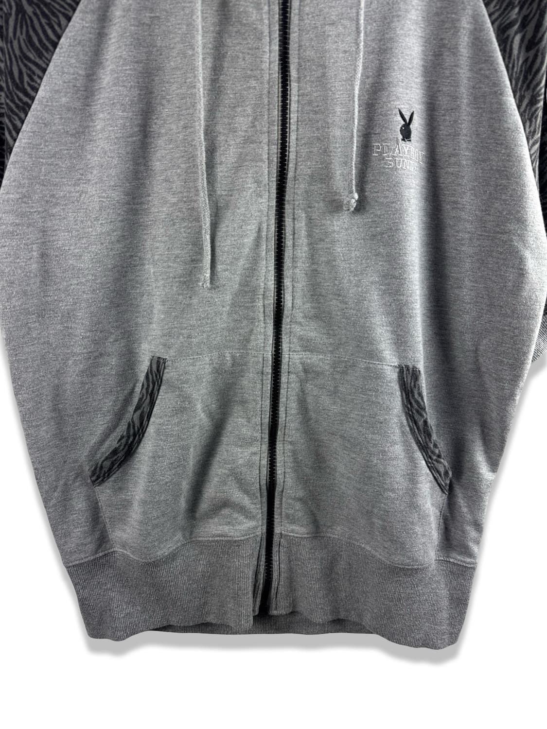 90S 플레이보이 버니 갸루 지브라 반팔 후드집업2391 상품이미지4