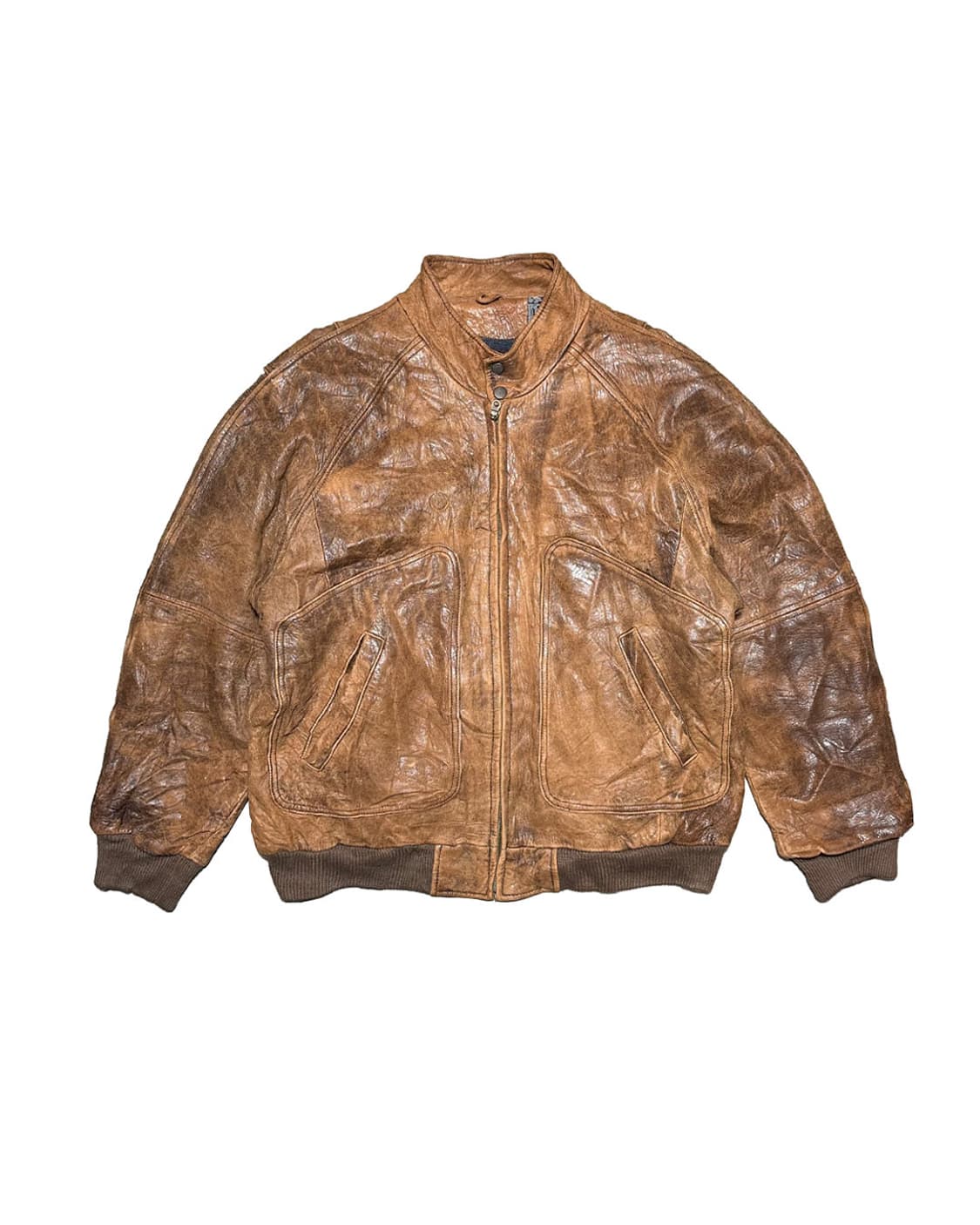 Old 헤비 리얼 레더 에이징 레이싱 자켓 상품이미지1