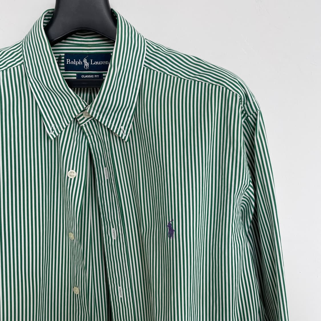 폴로 랄프로렌 스트라이프 그린 셔츠 상품이미지3