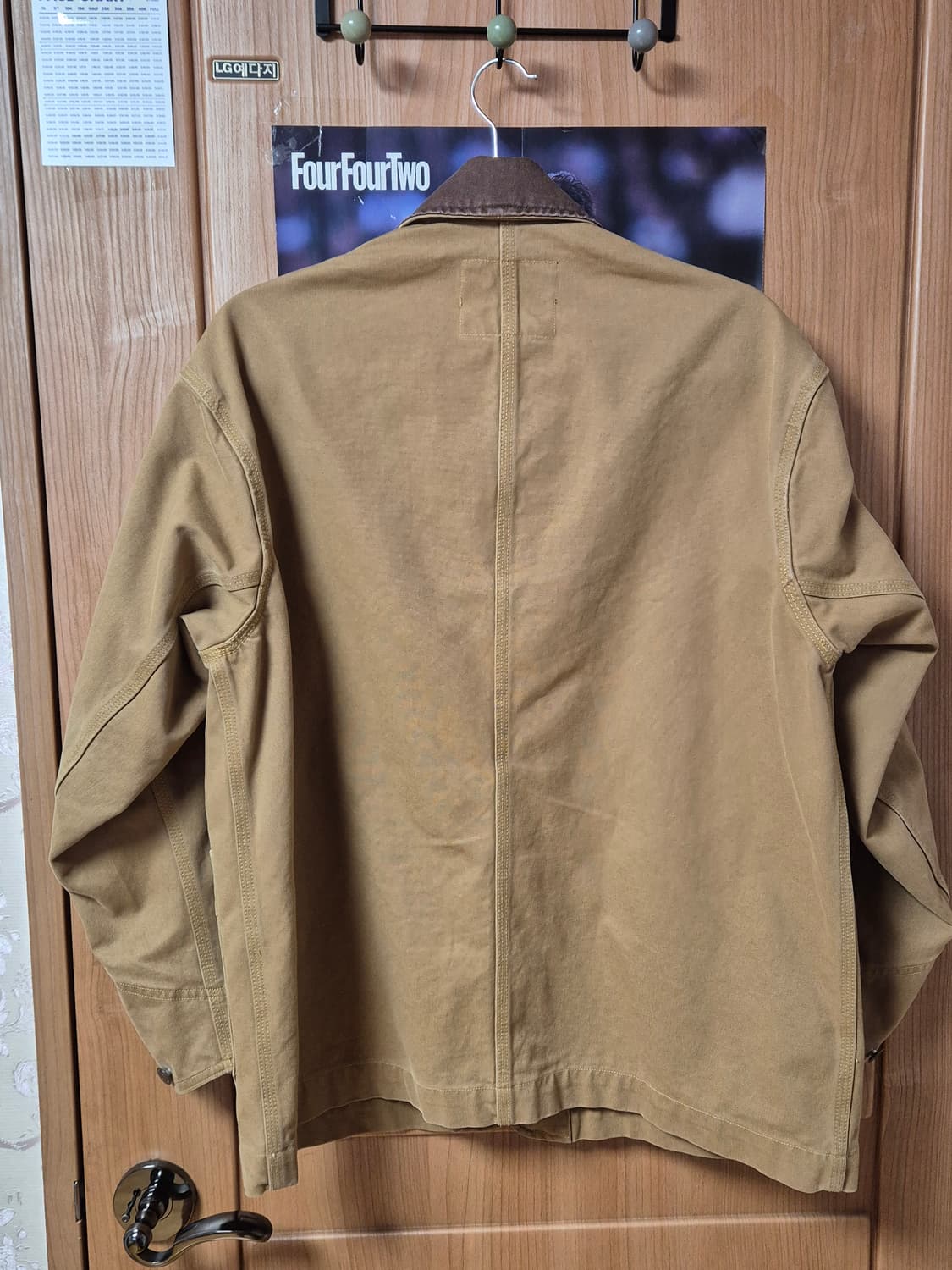 아웃스탠딩 캔버스 커버올 초어자켓 베이지 S 상품이미지2