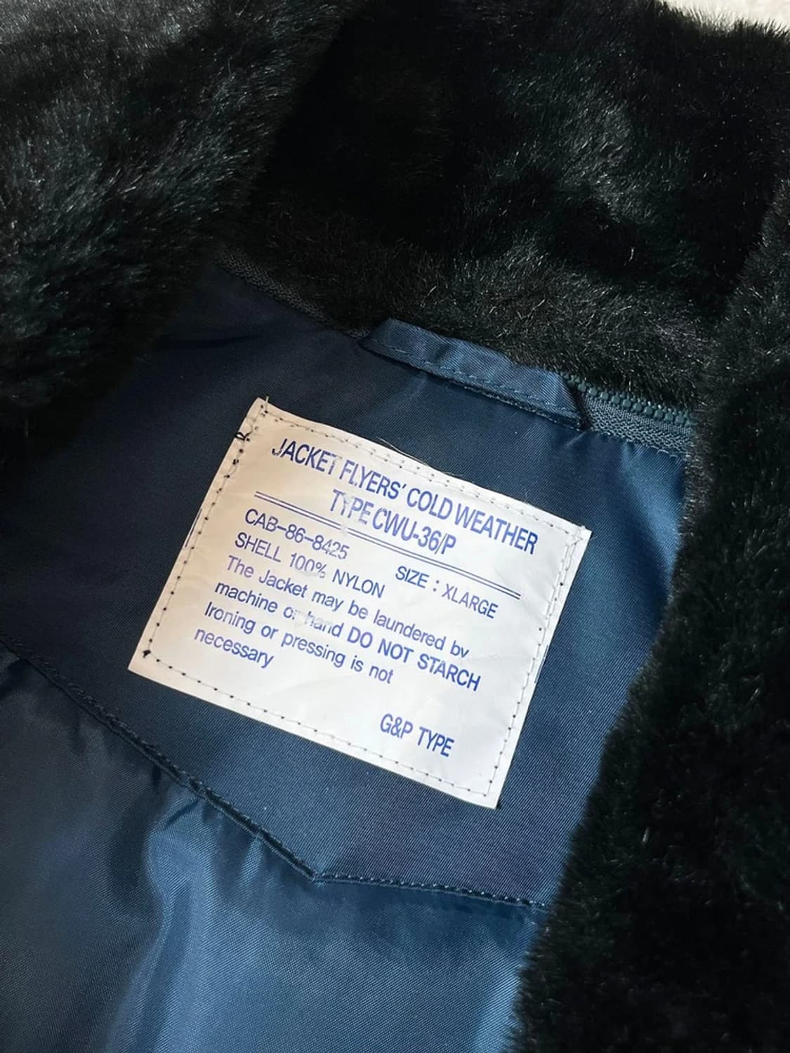 CWU-36 미공군 ma-1 플라이트 블루종 자켓 PN7114 상품이미지8