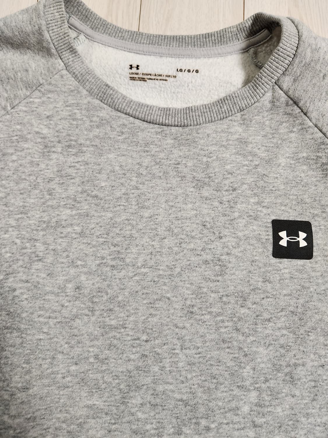 언더아머 UA 라이벌 플리스 기모 긴팔티 그레이 남여공용 맨투맨 티셔츠  상품이미지5