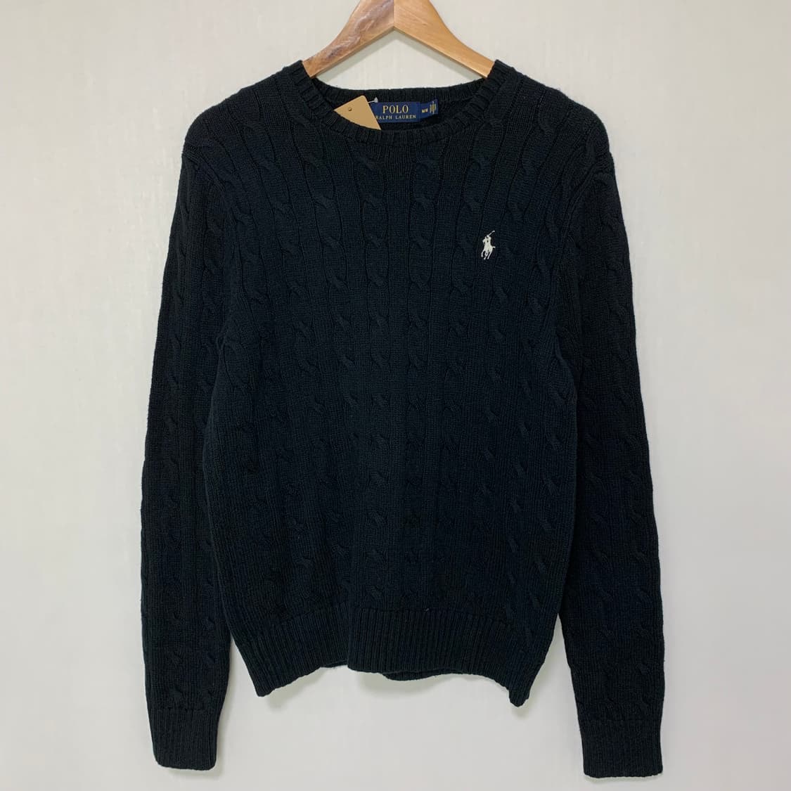 폴로 랄프로렌 빈티지 블랙 꽈배기 니트 M 케이블 니트 스웨터 여성 상품이미지2