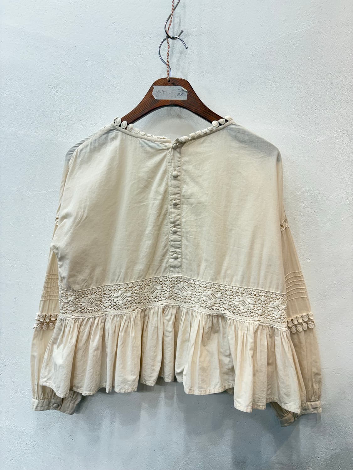 아이보리 코튼 블라우스  상품이미지4