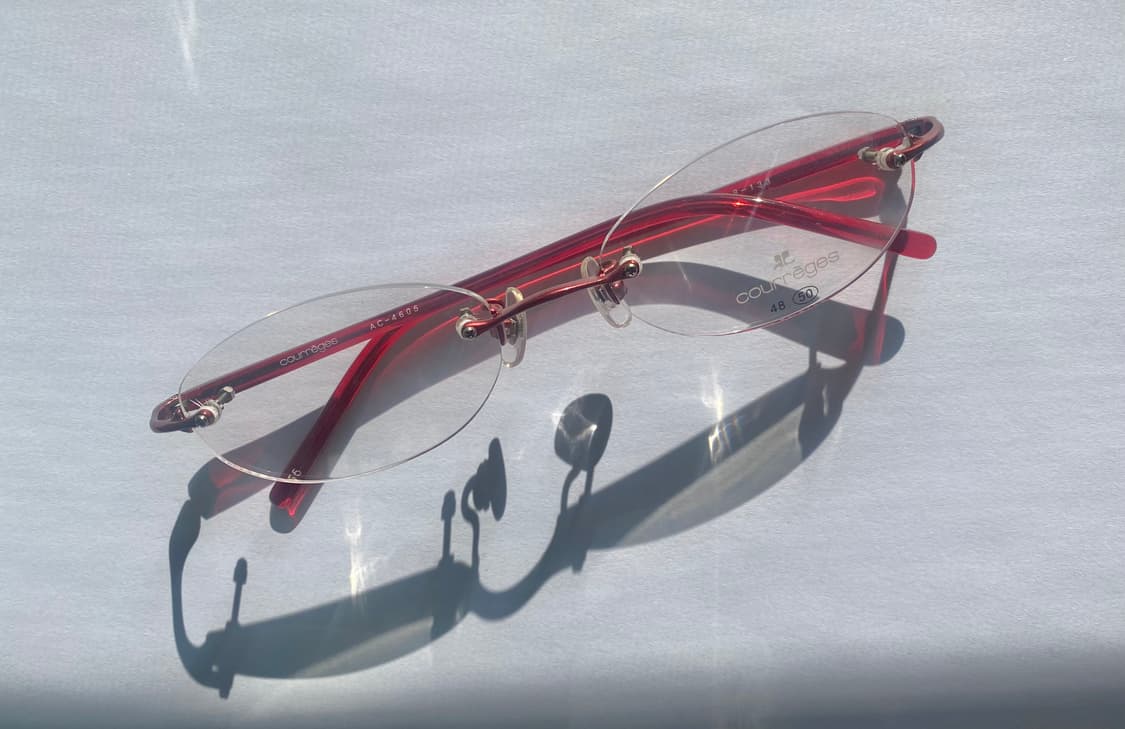 꾸레쥬 무테 레드 긱시크 안경 #디올 #미우미우 상품이미지5