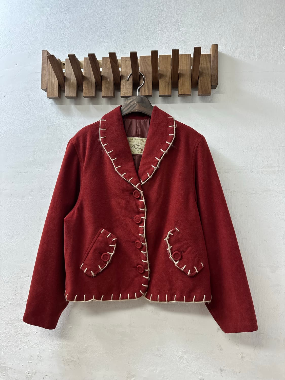 일본빈티지 스티치 라인 디테일 포인트 자켓 숏 코트 상품이미지1