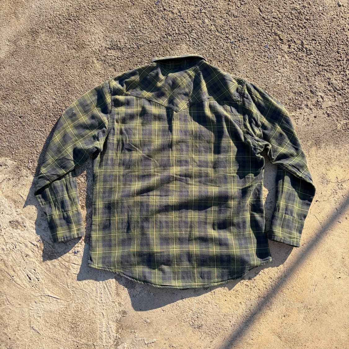 90s USA 랭글러 빈티지 웨스턴 체크 셔츠 L 상품이미지7