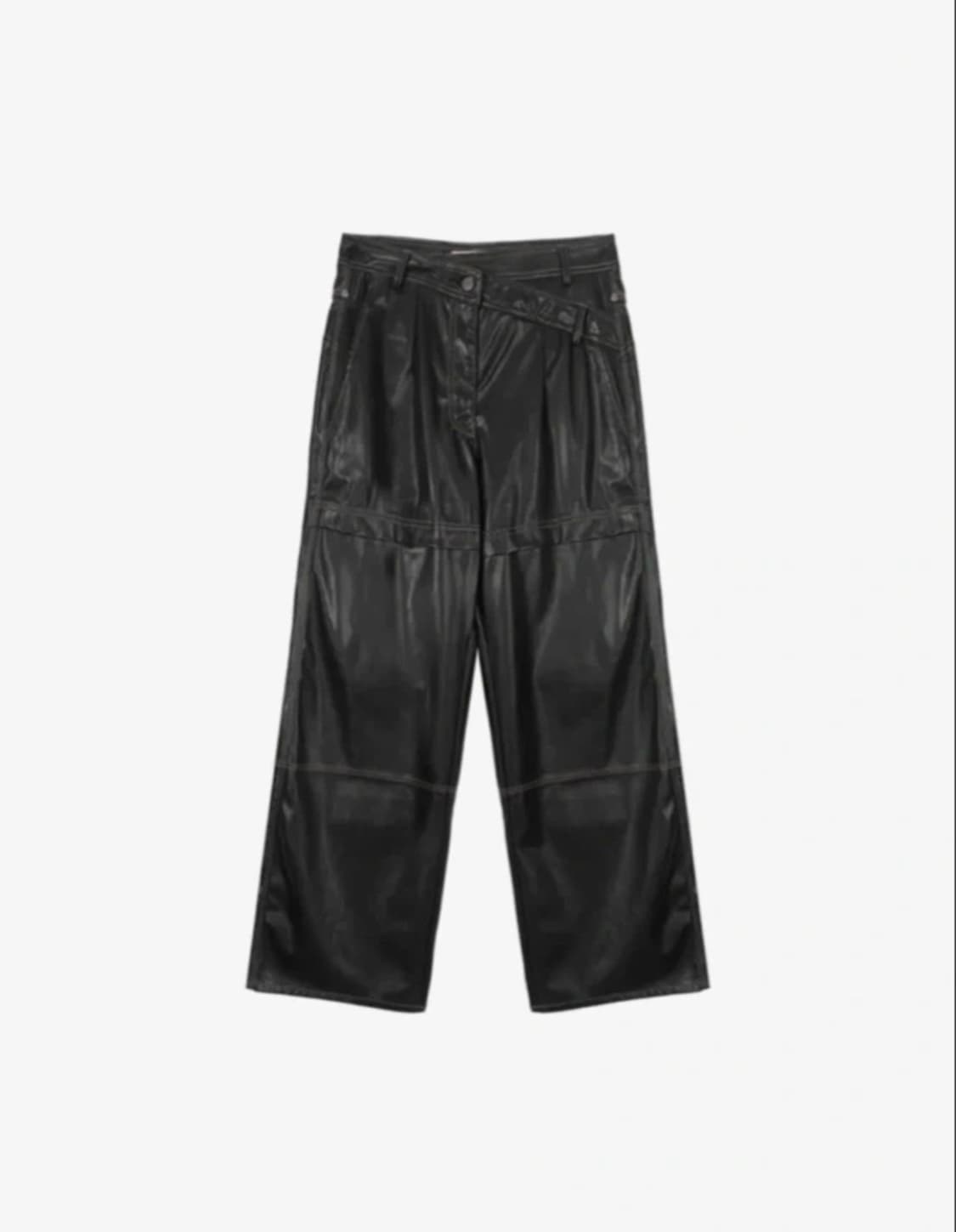 마뗑킴  WAIST UNBALANCED LEATHER PANTS  상품이미지1