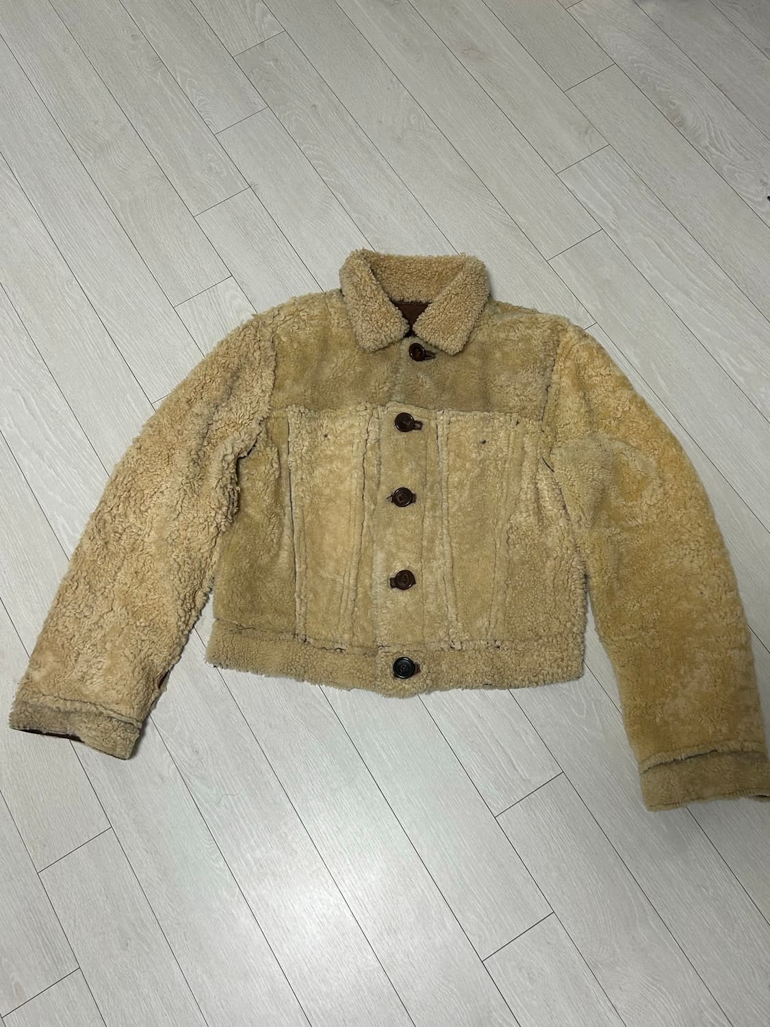 90‘s SYSTEM 양가죽 무스탕 상품이미지7