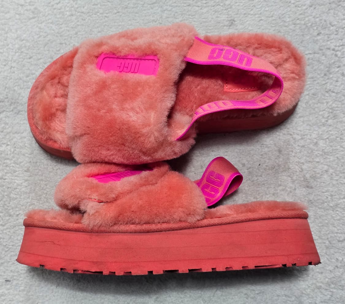 Ugg 어그 우먼스 디스코 슬라이드 핑크 슬리퍼 235  상품이미지4