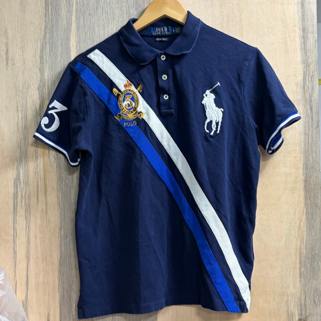 폴로 빅포니 치프키프 자수 네이비 반팔 카라 티셔츠 M  상품이미지6