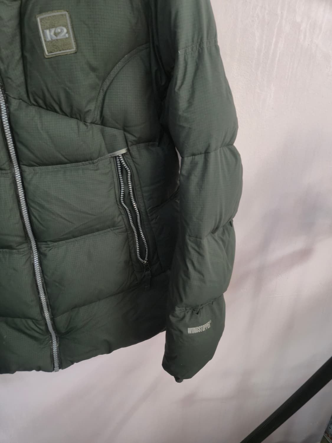 K2 800필파워 후드 다운 패딩 그린 상품이미지4