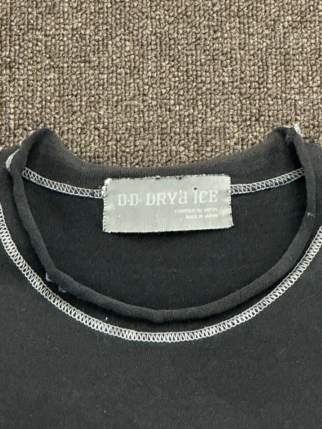 OS)Japanese vintage 스티치 디테일 블랙 롱슬리브 상품이미지3