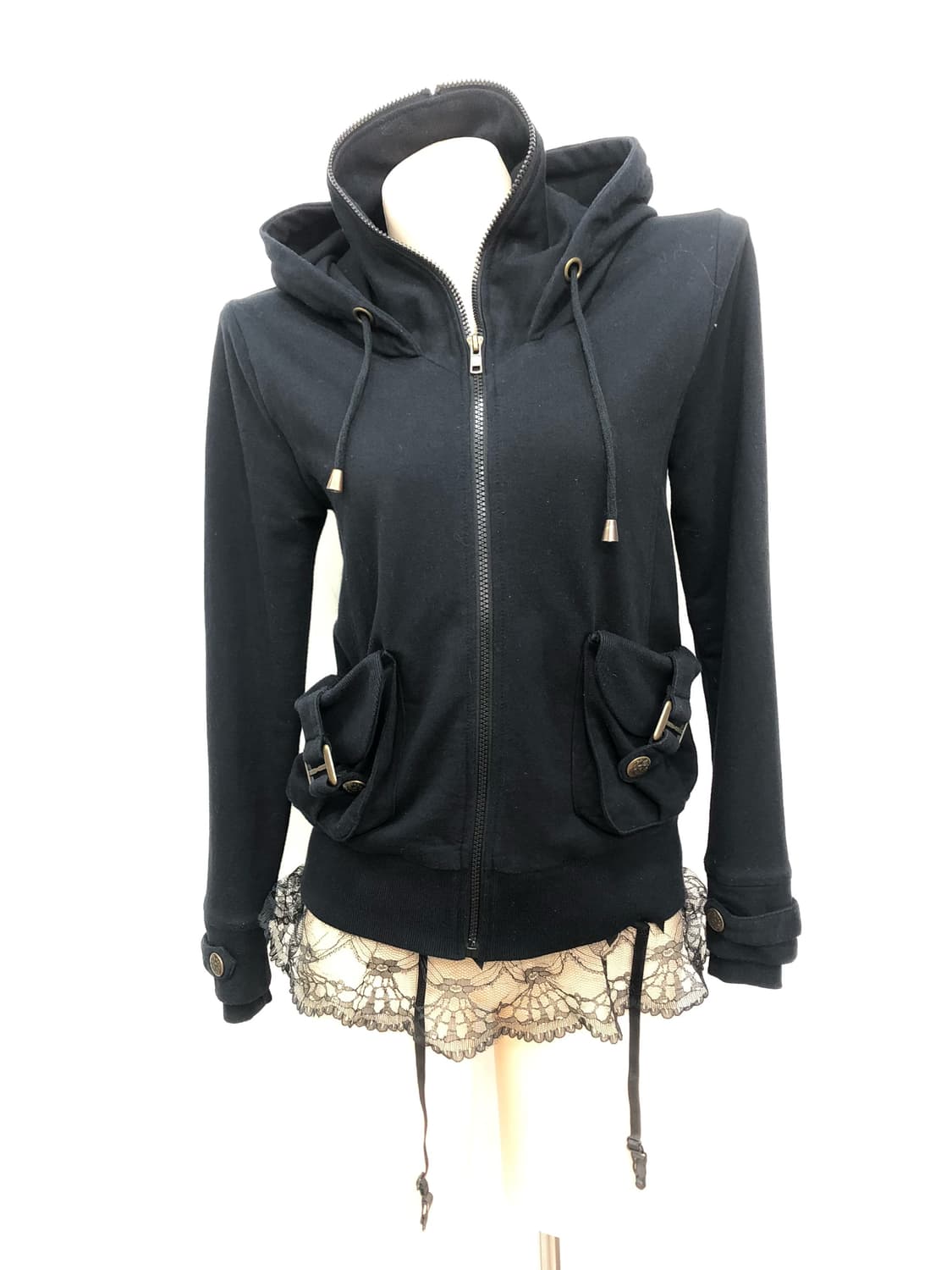 big side pocket y2k hood zip-up 상품이미지2