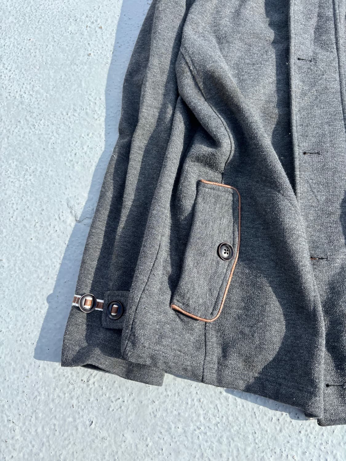Y2K Bono-Hoodie Minimal Design Grey Zip  상품이미지2