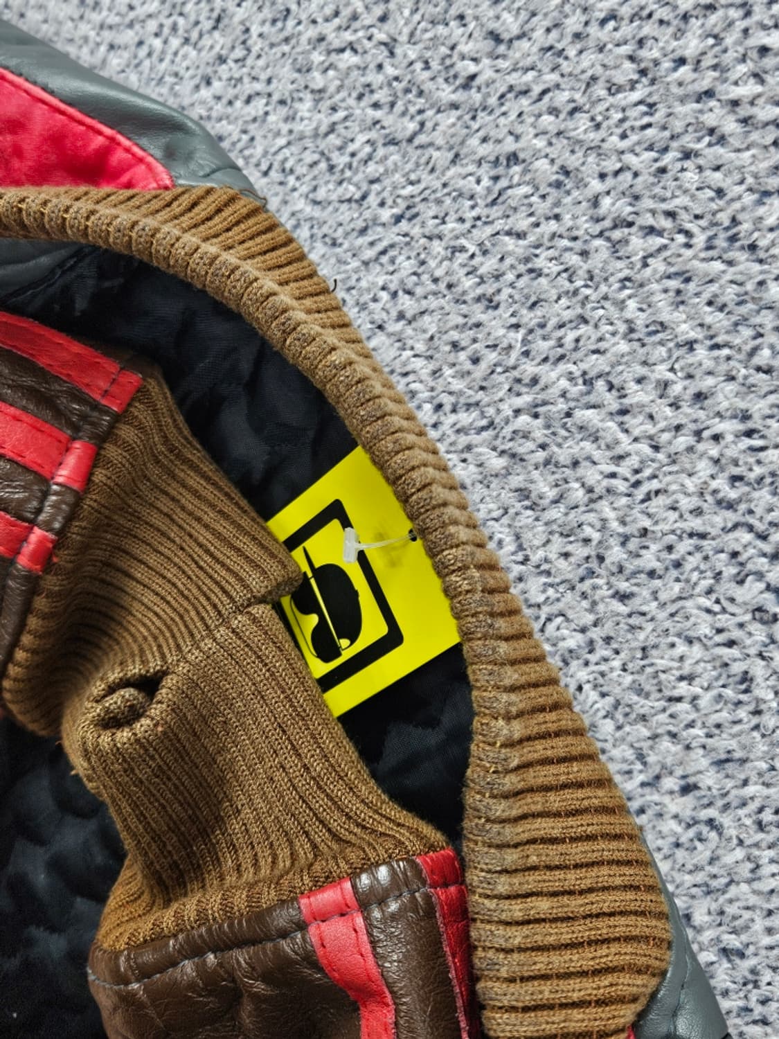 80's 아디다스 빈티지 파이어버드 레더 봄버 자켓 (M추정)/11365 상품이미지9